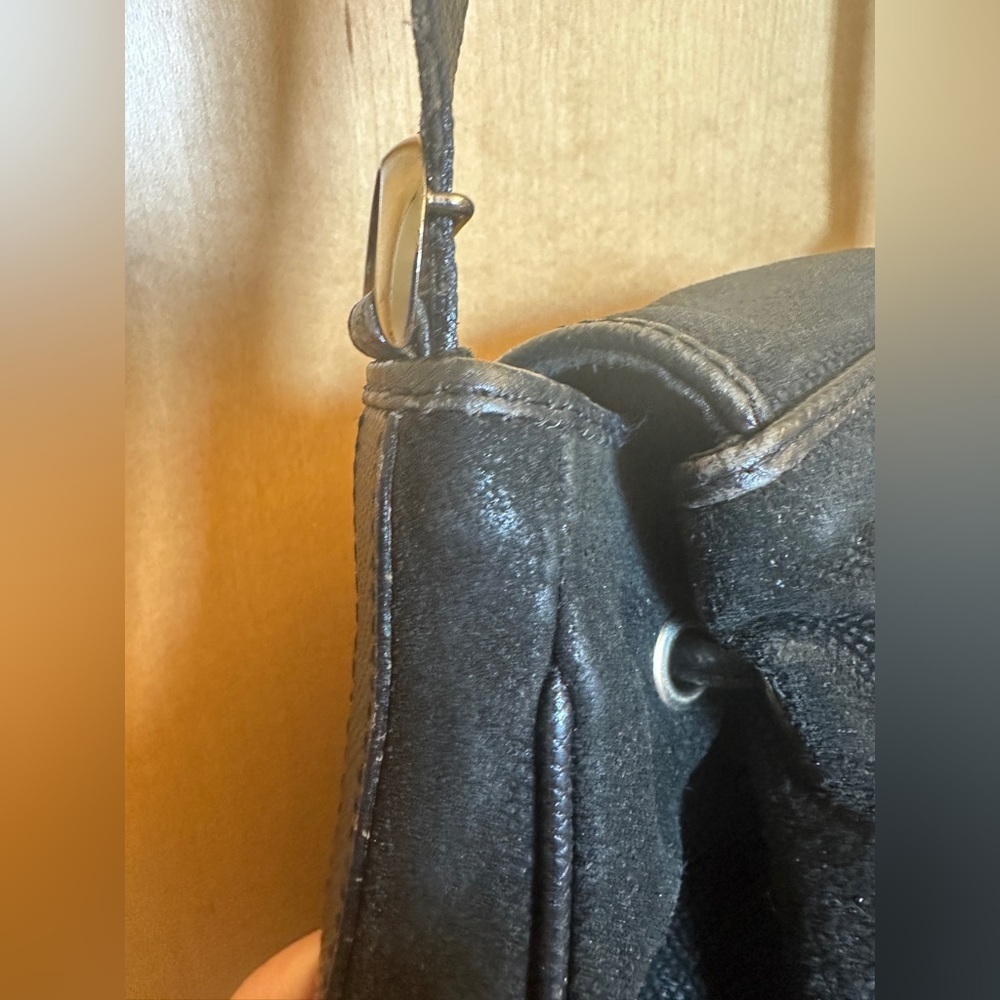 BOTTEGA VENETA Shoulder Bag  suede Vintage Bucket Bag black - Picture 15 of 16